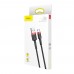 Кабель Baseus microUSB Cafule 1m/2.4A (CAMKLF-B91) Black-Red