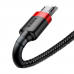 Кабель Baseus microUSB Cafule 1m/2.4A (CAMKLF-B91) Black-Red