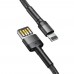 Кабель Baseus Lightning Cafule 0,5m/2.4A (CALKLF-AG1) Black-Grey