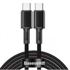 Кабель BASEUS Type-C to Type-C High Density Braided Cable 2M 100W (CATGD-A01) черный