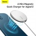 Зарядка Qi BASEUS Simple Mini Magnetic Wireless Charger (suit for Iphone 12 with Type-C cable 1.5m)