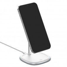 Зарядка Qi Baseus Swan Magnetic Desktop Bracket Wireless Charger (suit for Iphone 12) |15W| (WXSW-02)