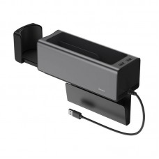 Органайзер в авто BASEUS Deluxe Metal Armrest Console Organizer (dual USB power supply) (CRCWH-A01)