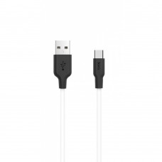 Кабель силиконовый Hoco X21 Silicone USB - Type-C (1m) black/white