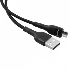 Кабель Proove Weft Micro USB 2.4A (1m) black