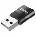 Переходник адаптер ОТГ Hoco UA17 Type-C to USB black