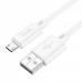 Кабель Hoco X88 Magic silicone MicroUSB (1m) white