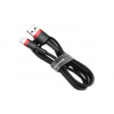 Кабель Baseus Cafule USB 2.0 to Lightning 1.5A 2M Черный/Красный (CALKLF-C19)
