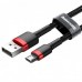 Кабель Baseus Cafule USB for Micro 2.4A (1m) Red/Black (CAMKLF-B91)