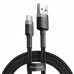 Кабель Baseus Cafule Cable USB For Type-C 3A 2m Gray-Black (CATKLF-CG1)