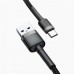 Кабель Baseus Cafule Cable USB For Type-C 3A 2m Gray-Black (CATKLF-CG1)