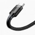 Кабель Baseus Cafule Cable USB For Type-C 3A 2m Gray-Black (CATKLF-CG1)