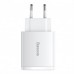 Сетевое зарядное устройство Baseus Compact PD Charger 30W U+C White (CCXJ-E02)