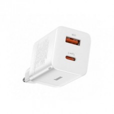 Сетевое зарядное устройство Baseus Super Si Pro Quick Charger C+U 30W EU White (CCSUPP-E02)