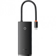 Адаптер хаб Baseus Lite Series 6in1 Type-C to HDMI+2xUSB 3.0+PD+SD/TF Black (WKQX050101)