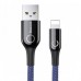 Кабель Baseus Baseus C-shaped Light Intelligent Power-off USB to Lightning 2.4A (1m) Blue (CALCD-03)