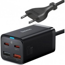 Сетевое зарядное устройство Baseus GaN3 Pro Desktop Fast Charger 2C+2U 65W (Cable Type-C 100W(20V/5A) (1m) Black (CCGP040101)