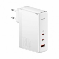 Сетевое зарядное устройство Baseus GaN5 Pro Fast Charger 2C+U 140W (Type-C to Type-C 100W) (1m) White (CCGP100202)