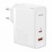 Сетевое зарядное устройство Baseus GaN5 Pro Fast Charger C+U 100W (Type-C to Type-C 100W(20V/5A) (1m) White (CCGP0902020