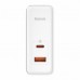 Сетевое зарядное устройство Baseus GaN5 Pro Fast Charger C+U 100W (Type-C to Type-C 100W(20V/5A) (1m) White (CCGP0902020