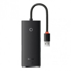 Хаб Baseus Lite Series 4-in-1 USB-A to USB 3.0*4 (0.25m) Black  (WKQX030001)