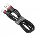 Кабель Baseus Cafule USB 2.0 to Lightning 2A 3M Черный/Красный (CALKLF-R91)