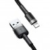Кабель Baseus Cafule USB 2.0 to Lightning 2A 3M Черный/Серый (CALKLF-RG1)