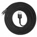 Кабель Baseus Cafule USB 2.0 to Lightning 2A 3M Черный/Серый (CALKLF-RG1)