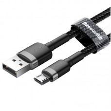 Кабель Baseus Cafule USB 2.0 to microUSB 2.4A 1M Черный/Серый (CAMKLF-BG1)