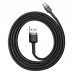 Кабель Baseus Cafule USB 2.0 to microUSB 2.4A 1M Черный/Серый (CAMKLF-BG1)