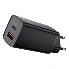 Сетевое зарядное устройство Baseus GaN2 Lite 2 порта, USB + Type-C 65W черный (CCGAN2L-B01)