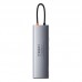 USB Hub Baseus Metal Gleam 11-in-1 Multifunctional Type-C to USB3.0*3 + HDMI*2 + RJ45 + TF Card + SD Card + Type-C PD + VGA + AUX 3.5mm Cерый (CAHUB-CT0G)