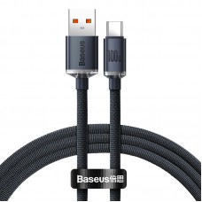 Кабель Baseus Crystal Shine USB 2.0 to Type-C 100W 1.2M черный (CAJY000401)