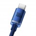Кабель Baseus Crystal Shine USB 2.0 to Type-C 100W 1.2M синий (CAJY000403)