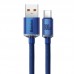 Кабель Baseus Crystal Shine USB 2.0 to Type-C 100W 2M синий (CAJY000503)