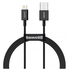 Кабель Baseus Superior USB 2.0 to Lightning 2.4А 1M черный (CALYS-A01)