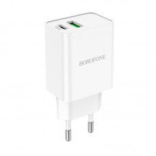 Блок питания BOROFONE Resource charger BA69A 1USB + 1Type-C 20W  белый