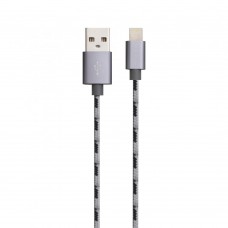 USB Borofone BX24 Ring current Lightning цвет серый