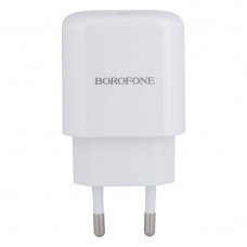 Сетевое зарядное устройство Borofone BN3 Premium PD 20W Type-C to Lightning QC3.0 цвет белый