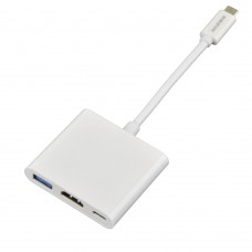 Переходник Borofone DH4 Type-C converter(Type-C to USB3.0+HDMI+PD) цвет белый