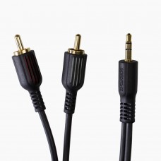 Аудио кабель BL11 3.5mm to double RCA 1,5M цвет чёрный