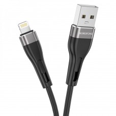 USB Borofone BX46  Rush silicone Lightning цвет чёрный