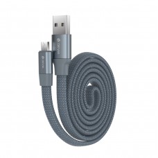 Кабель Devia Ring Y1 microUSB 2.4A 0.8M серый