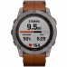 Смарт-Часы Garmin fenix 7X Sapphire Solar Titanium with Chestnut Leather Band (010-02541-19)