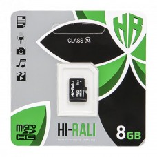 Карта памяти Hi-Rali MicroSDHC 8gb 10 Class цвет чёрный