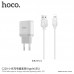 Блок зарядный Hoco C22A + Lightning cable комплект черный