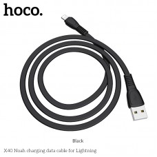 Кабель HOCO Lightning TPE Flat Noah X40 |1m, 2.4A|