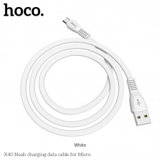 Кабель HOCO Micro USB TPE Flat Noah X40 |1m, 2.4A|