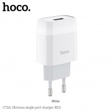 Блок питания - адаптер сетевой Hoco Glorious Single C72A белый