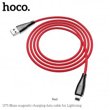 Кабель HOCO Lightning with LED магнитный Blaze U75 |1.2m, 3A|